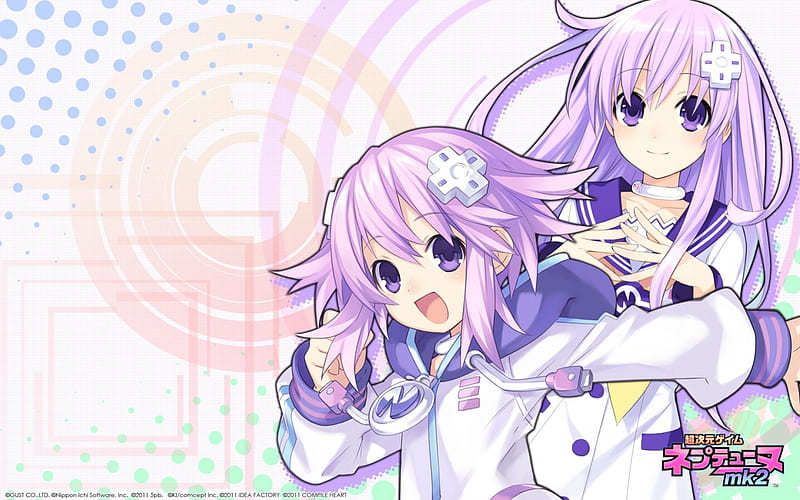 Neptune & Nepgear, neptune, blush, game, hairpin, rebirth, one piece, playstation, anime, mk, nepgear, sexy, happy, cute, hairpins, purple, blushing, white, long, short, hair, 1, hot, girls, pink, 2, ps3, one, piece, smile, pins, pin, hyperdimension neptunia, girl, 3, pc, HD wallpaper