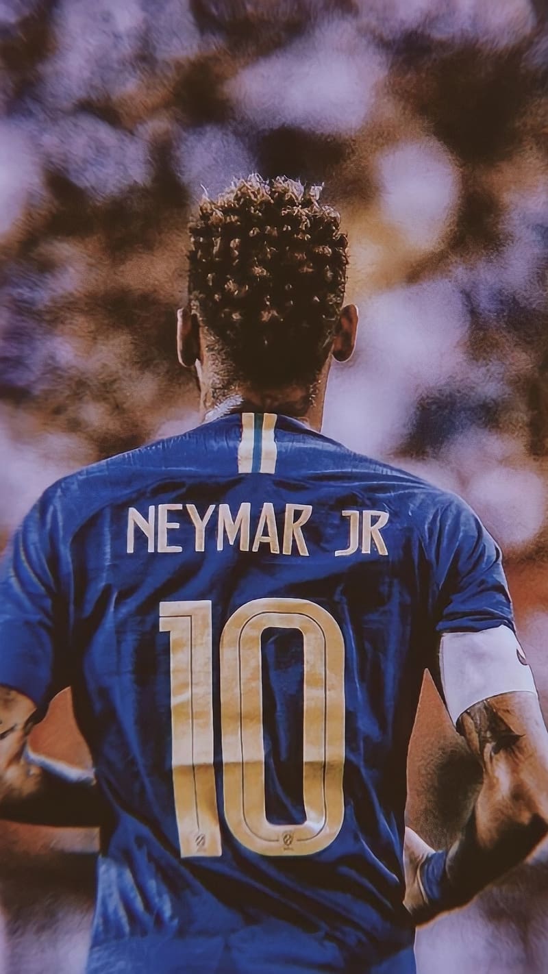 Neymar In Blue Jersey, neymar, blue jersey, footballer, athlete, sports, HD phone wallpaper