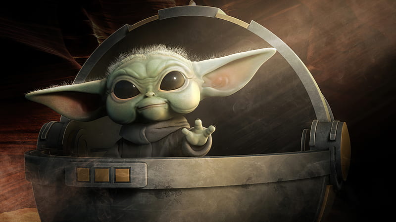 Baby Yoda Saying Hi , baby-yoda, the-mandalorian-season-2, the-mandalorian, tv-shows, star-wars, artstation, HD wallpaper