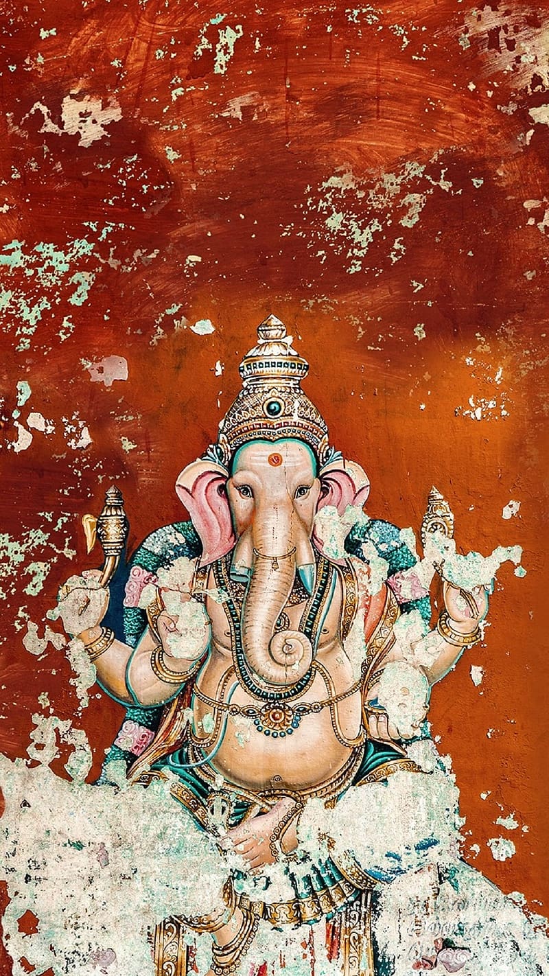 Ganesh Ji 3d, ancient bappa, ancient, bappa, lord, ganesh, HD phone wallpaper