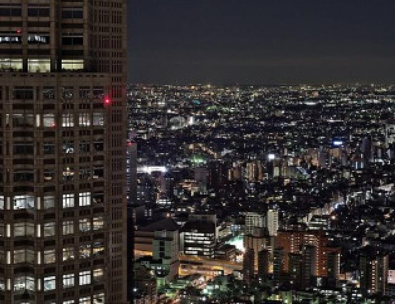 Shinjuku, japan, city, japanese, tokyo, scenery, night, HD wallpaper