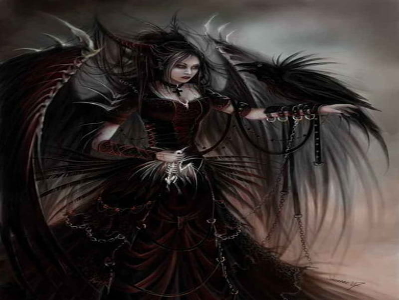 Black angel - gothic, black, gothic, angel, dark, HD wallpaper | Peakpx