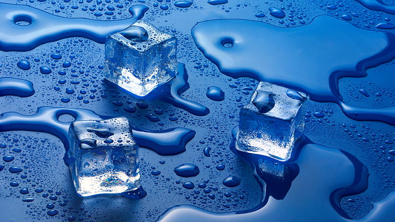 Ice Cubes With Water Drops Ice Cube, HD wallpaper