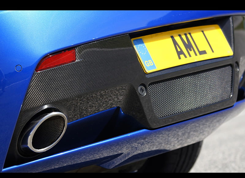 2012 Aston Martin Vantage S Coupe Cobalt Blue Exhaust, car, HD wallpaper