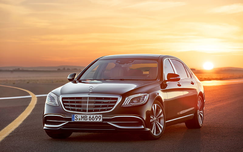 Mercedes-Maybach S650 2017 cars, luxury cars, sunset, Mercedes, HD wallpaper