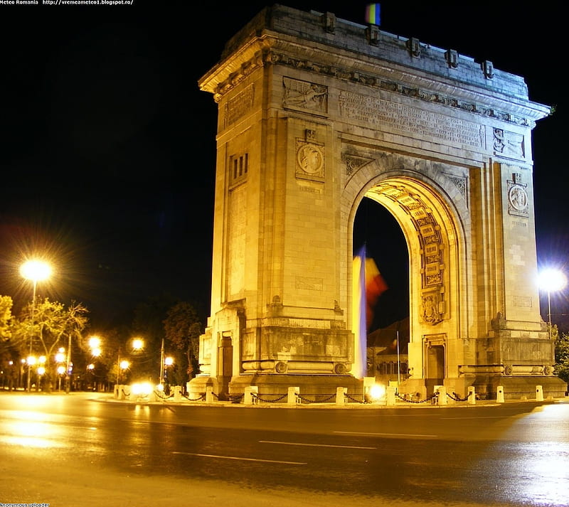 Arc De Triomphe, bucharest, romania, HD wallpaper