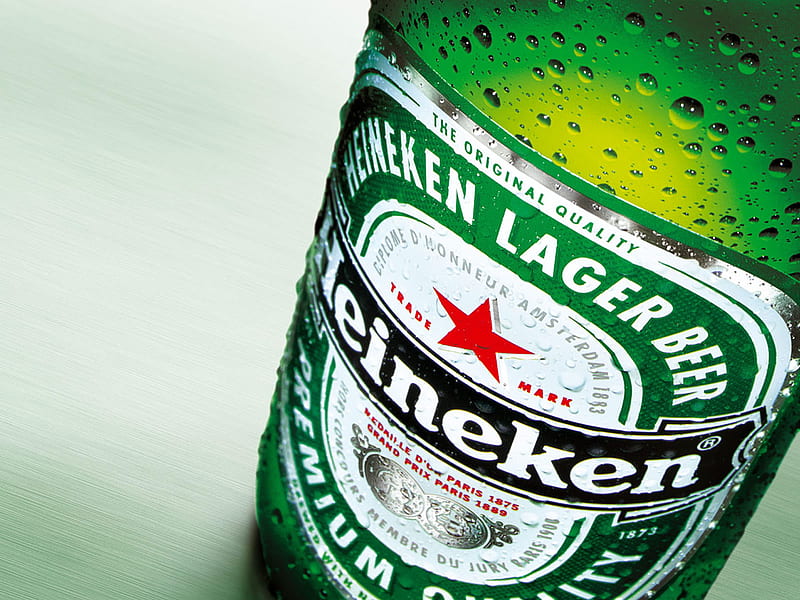 Heineken Bottle, heineken, bottle, green bottle, drink, beer, refreshment, HD wallpaper