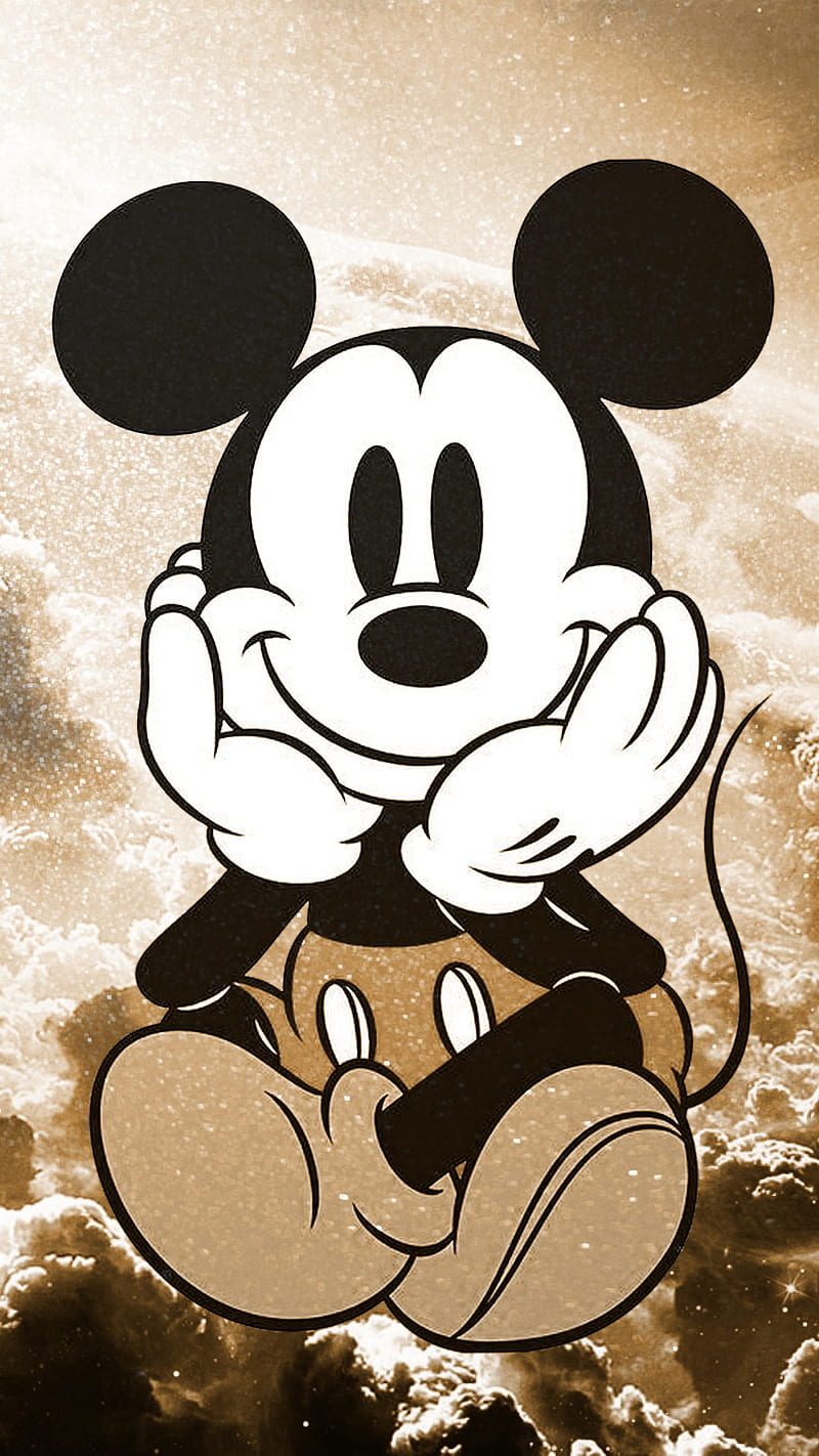 Gold Mickey Mouse, anime, black, cook, funny, gold, golden, happy birtay, like, love, mickey, mickey mouse, minney, minnie, mouse white, HD phone wallpaper