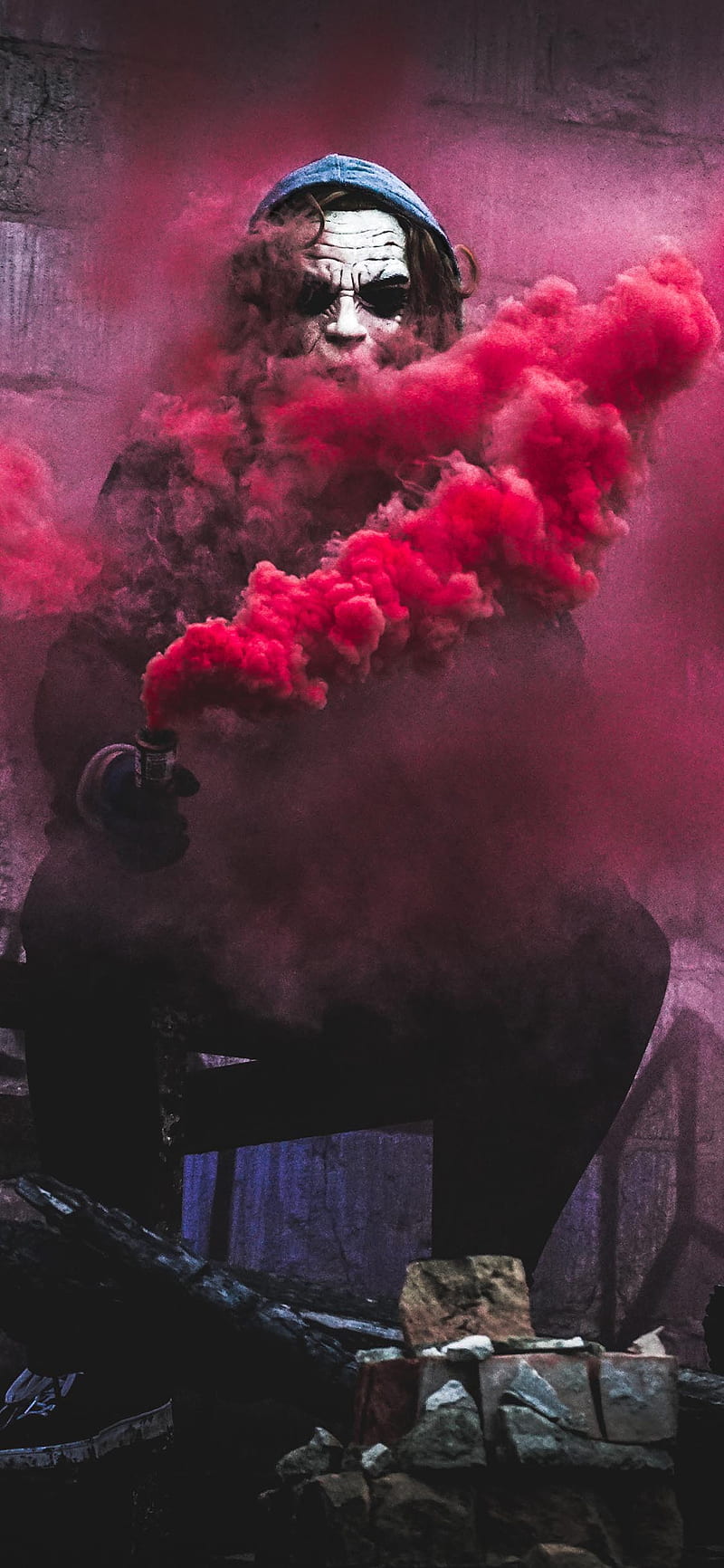 Red Smoke, danger, dark, heaven, joker, power, smoke, thrill, HD phone wallpaper