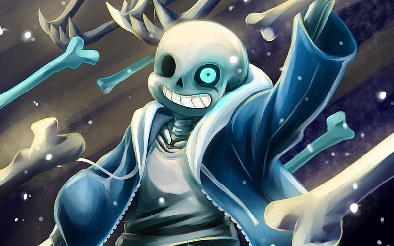 Download wallpapers Sans, ghosts, manga, night, Undertale, ghost with  scythe