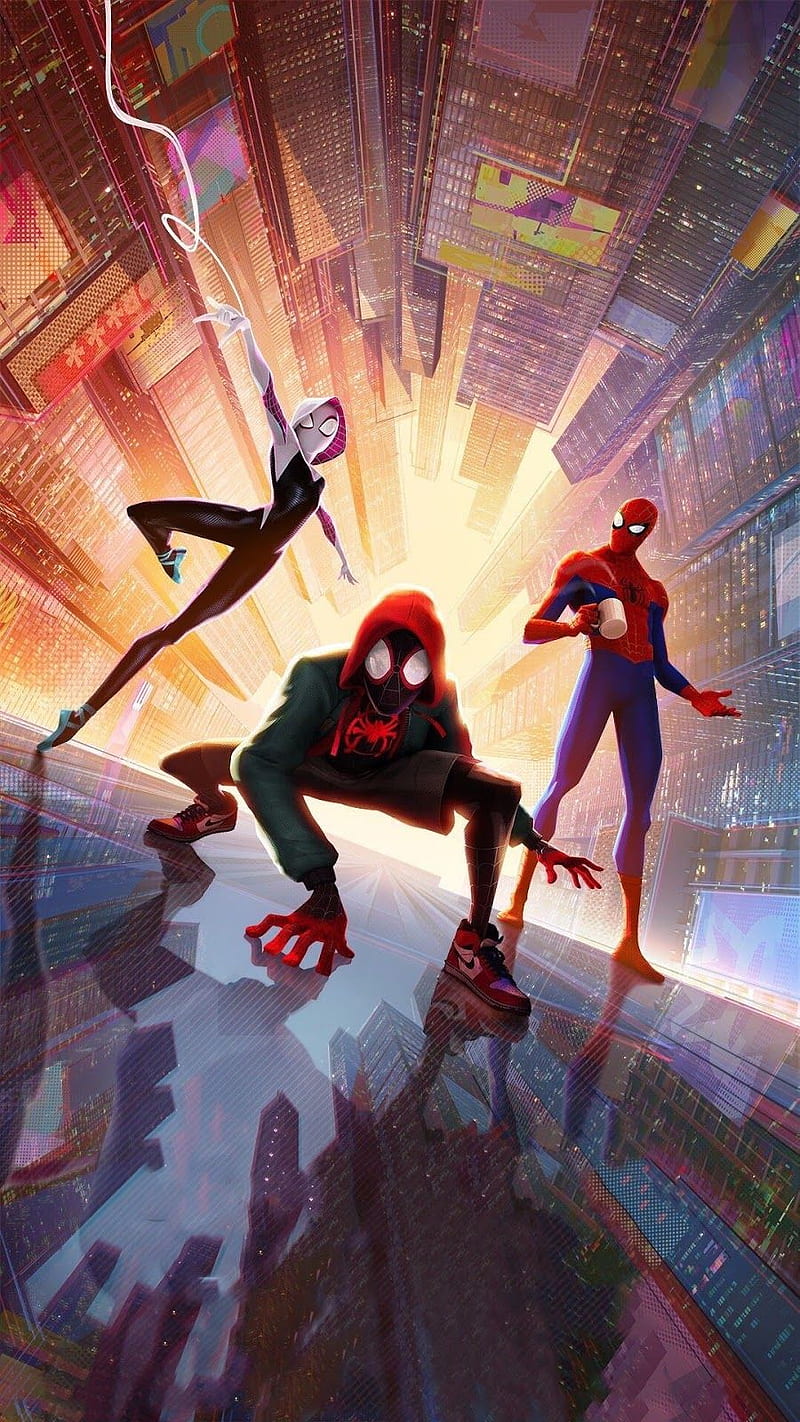 Spider-Gang, spiderman, into the spiderverse, marvel, spider, man, HD phone wallpaper