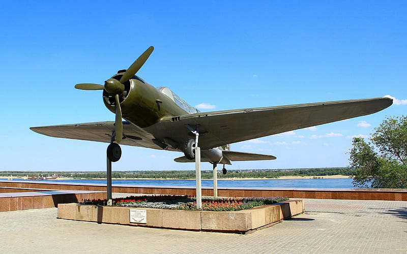 WWII Russian SU-2 Monument, aircraft, monument, russia, military, su2, HD wallpaper