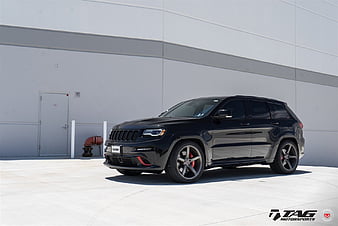 srt, vossen wheels, tuning, black, jeep cherokee, HD wallpaper