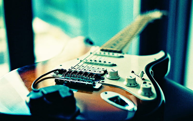 Guitar - Lomo style, HD wallpaper