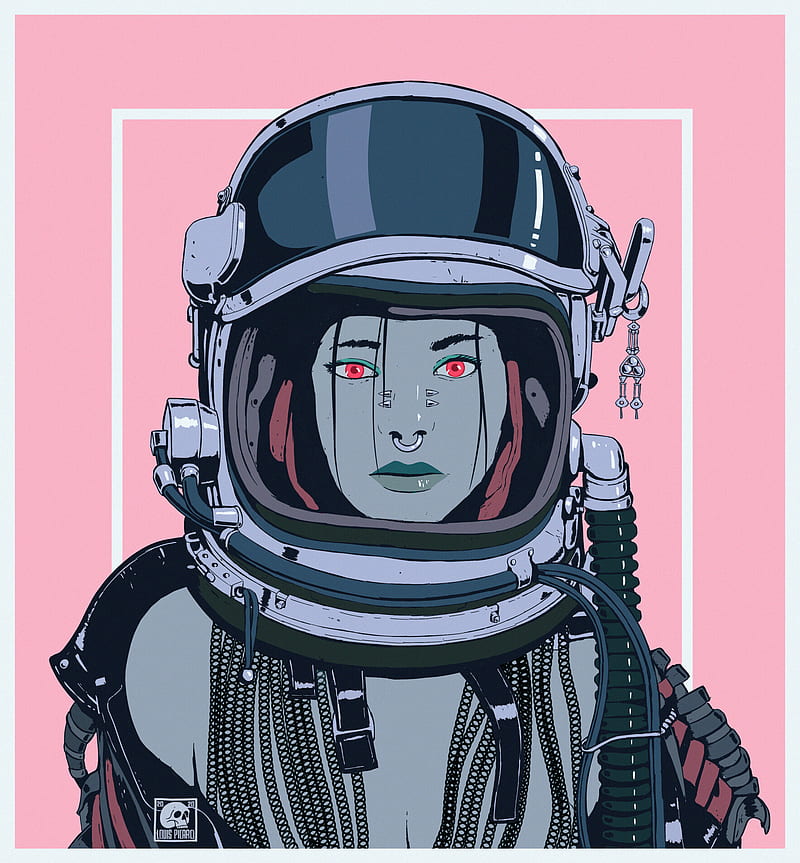 Astronaut Girl, battlefield, draw, drawing, man, power, rangers, robot, space, HD phone wallpaper