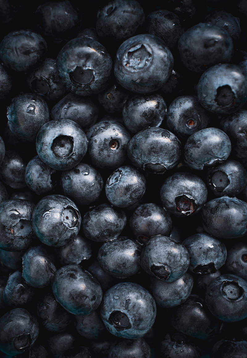 blueberries, fruit, berry, macro, HD phone wallpaper