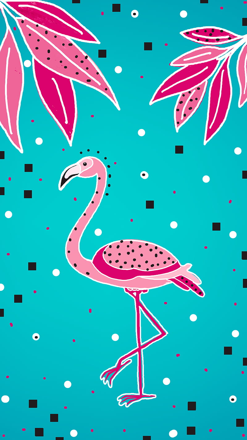 flamingo bird, Summer, exotic, fruit, good vibes, ice cream, summer time, sun, tropical, vacation, HD phone wallpaper