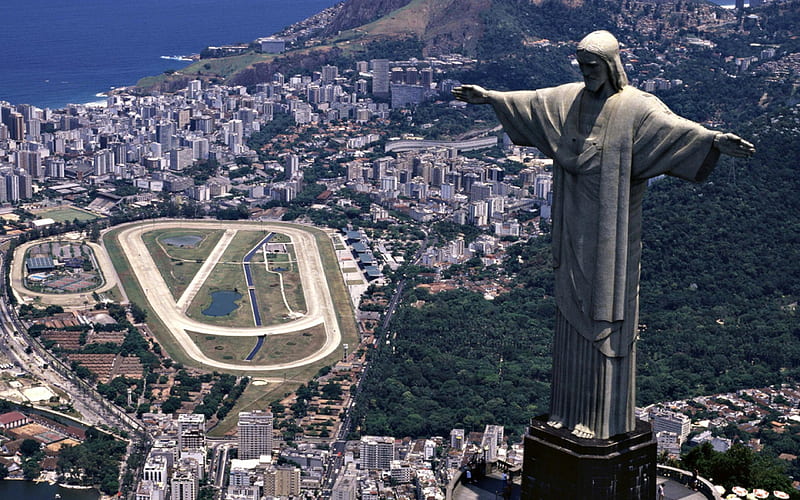 rio de janeiro brazil statues-city Landscape, HD wallpaper