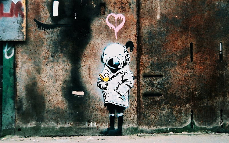 Banksy Diver Girl, art, banksy, girl, graffiti, diver, melbourne, HD wallpaper