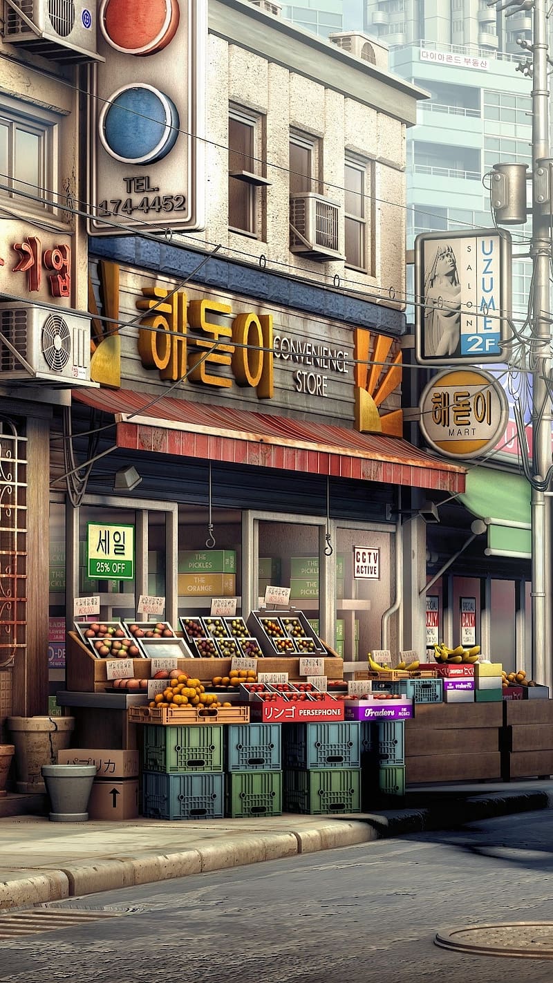 Beautiful Korean, korean market, beautiful, HD phone wallpaper