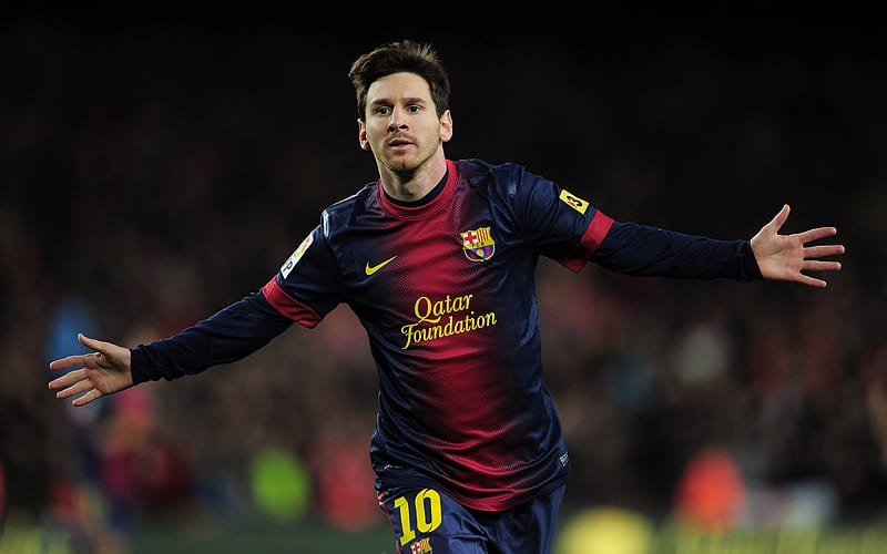 Lionel Messi football, Spain, La Liga, football star, Barcelona FC, Catalonia, HD wallpaper