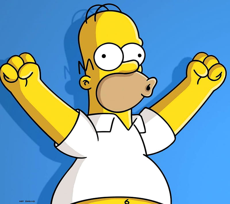 The Simpsons - Homer, bart, blue, cartoon, fox, lisa, maggie, marge, show, the simpsons, HD wallpaper