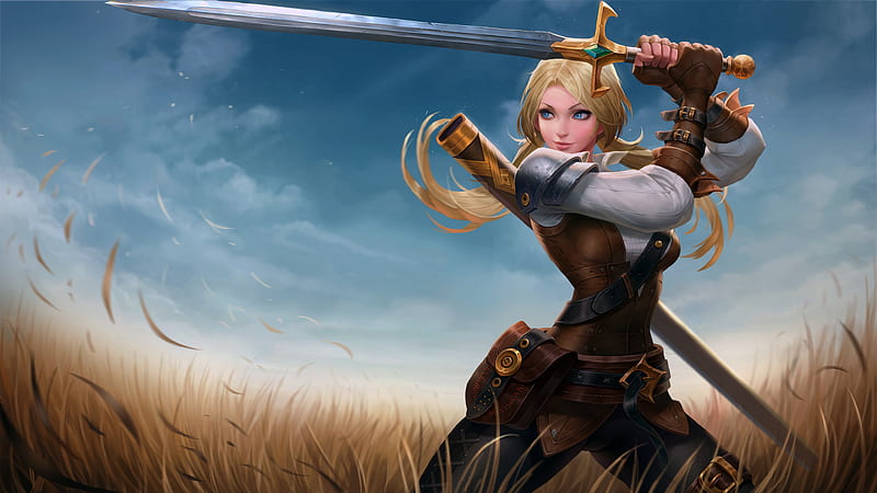 Fantasy, Blonde, Sword, Blue Eyes, Women Warrior, Woman Warrior, HD wallpaper Fantasy, Blonde, Sword, Blue Eyes, Women Warrior, Woman Warrior, HD wallpaper