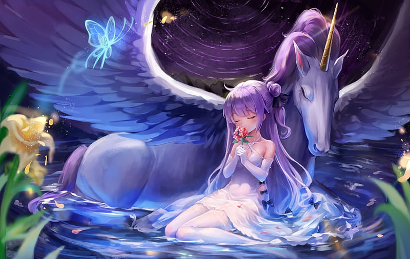 Anime, Azur Lane, Unicorn, Unicorn (Azur Lane), Wings, HD wallpaper | Peakpx