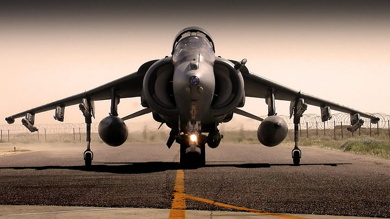 RAF Harrier, fighter, recon, carrier, jet, wing, chopper, HD wallpaper