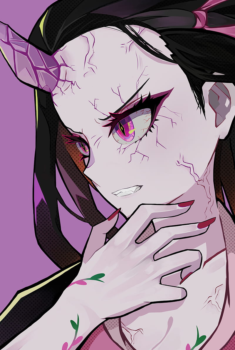 Nezuko-chan, demon, demon slayer, HD phone wallpaper