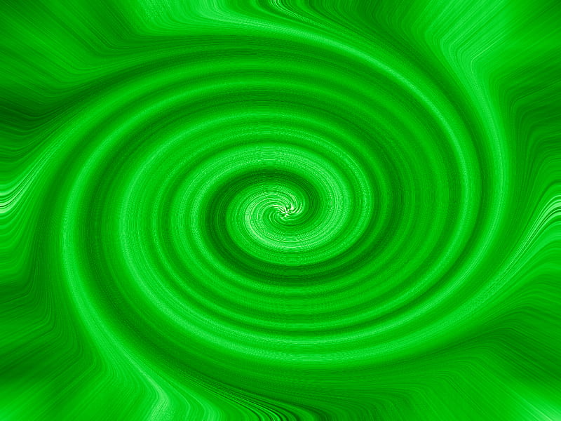 Green-storm, abstract, vortices, HD wallpaper