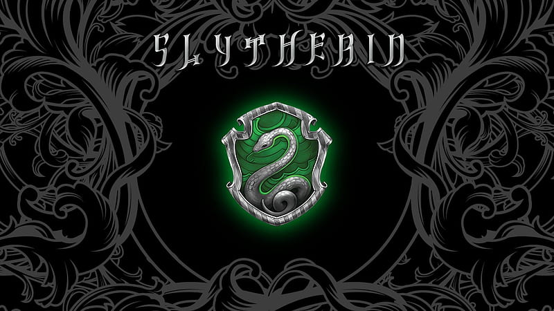 Slytherin Logo Black Background Slytherin, HD wallpaper