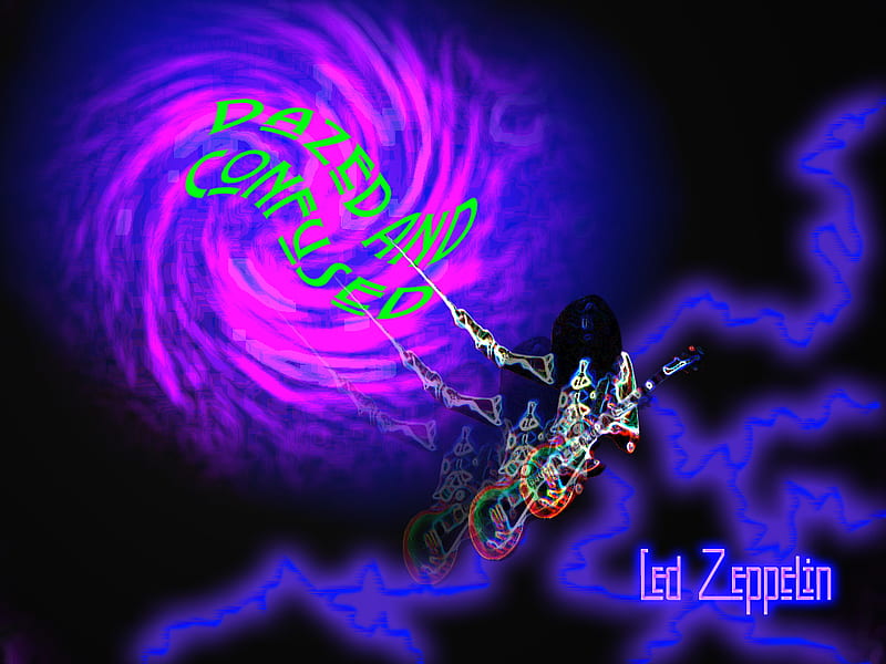Dazed and Confused, psicodelia, jimmy page, guitar, led zeppelin, HD wallpaper