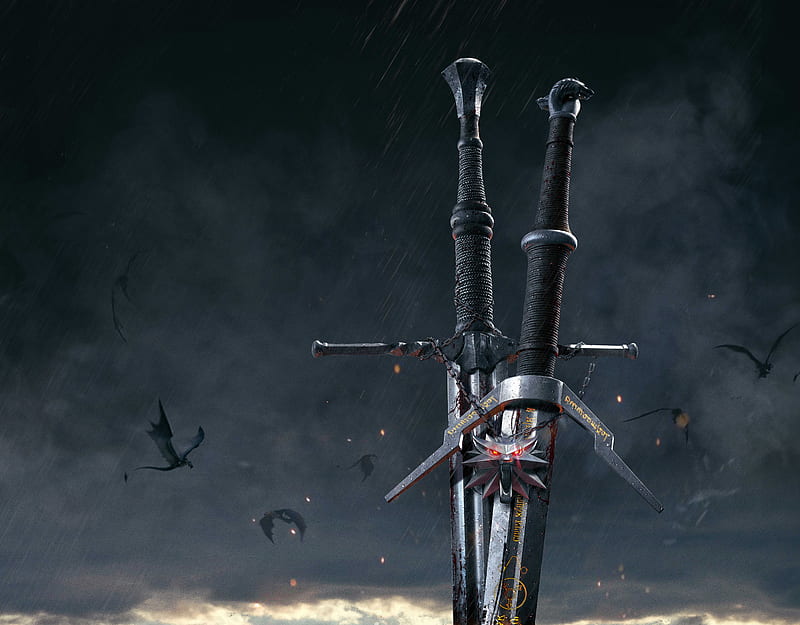 The Witcher 3 Wild Hunt Sword 10k, the-witcher-3, games, ps4-games, xbox-games, pc-games, sword, HD wallpaper