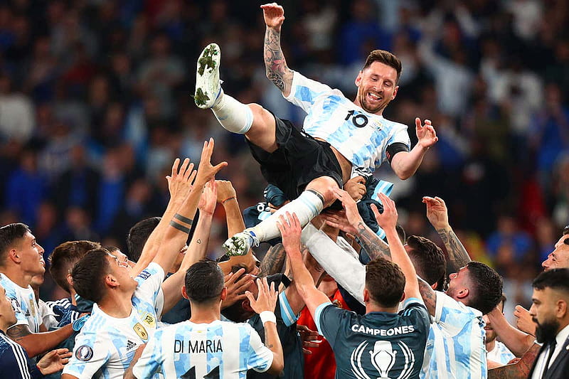 Messi stars in Argentina victory over Italy in La Finalissima as South American champions defeat European rivals English Bahrain, HD wallpaper
