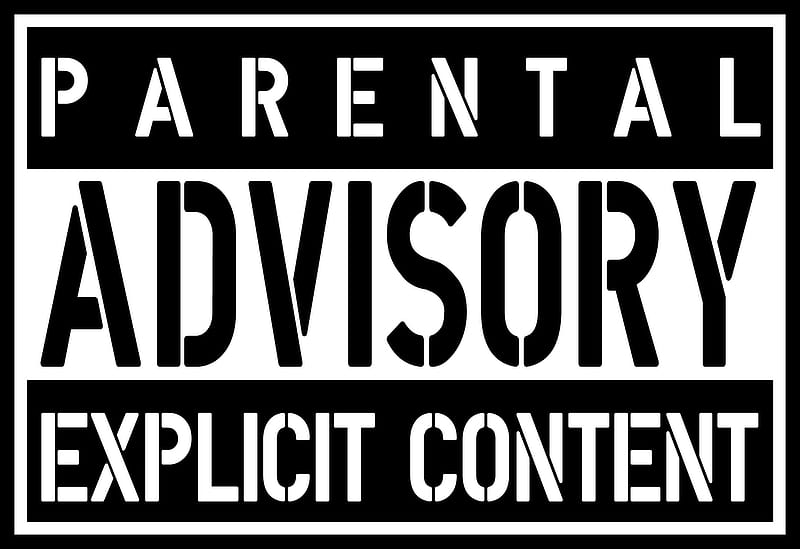 Parental Advisory Explicit Content, parental advisory, explicit content, r, black, sign, white, HD wallpaper