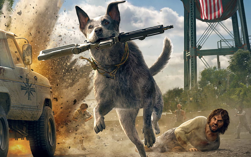 Far Cry 5 Australian Cattle Dog , far-cry-5, games, 2018-games, australian-cattle-dog, dog, animals, HD wallpaper