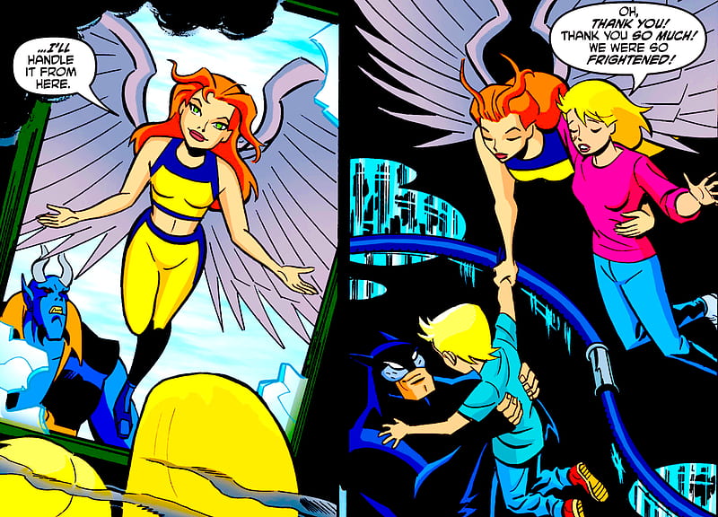 Comics, Justice League: Unlimited, Blue Devil , Hawkgirl (DC Comics) , Shayera Hol , Wildcat (DC Comic), HD wallpaper