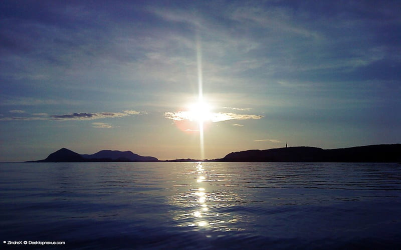 Sunset in Aalesund, borgundfjorden, alesund, ocean, sunset, aalesund, norway, HD wallpaper