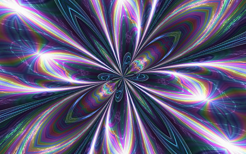 Rainbow Spiral, rainbow swirl, prism burst, rainbow burst, HD wallpaper