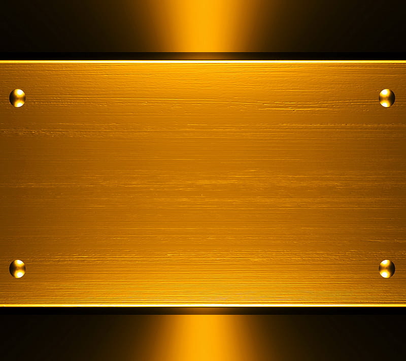 Gold Metal Plate, golden metal, plate texture, HD wallpaper