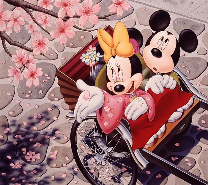 Micky Mouse, micky and, minnie mouse, HD wallpaper