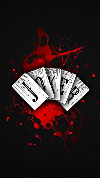 Joker cards, abstract, best, blood, blue, cards, effects, joker, love, red, HD phone wallpaper