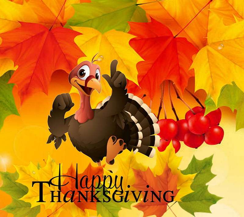happy thanksgiving, autumn, turkey, turkey day, HD wallpaper