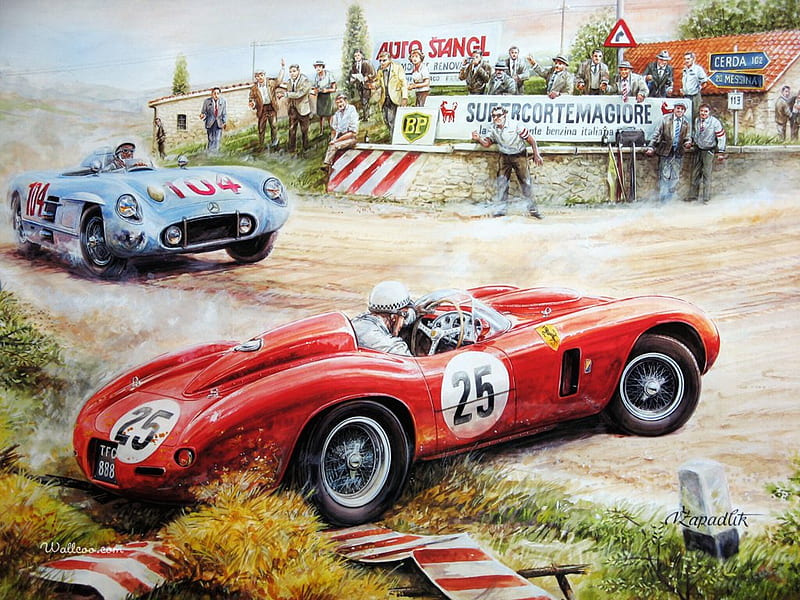 classic cars, carros, race, ferrari, car, HD wallpaper
