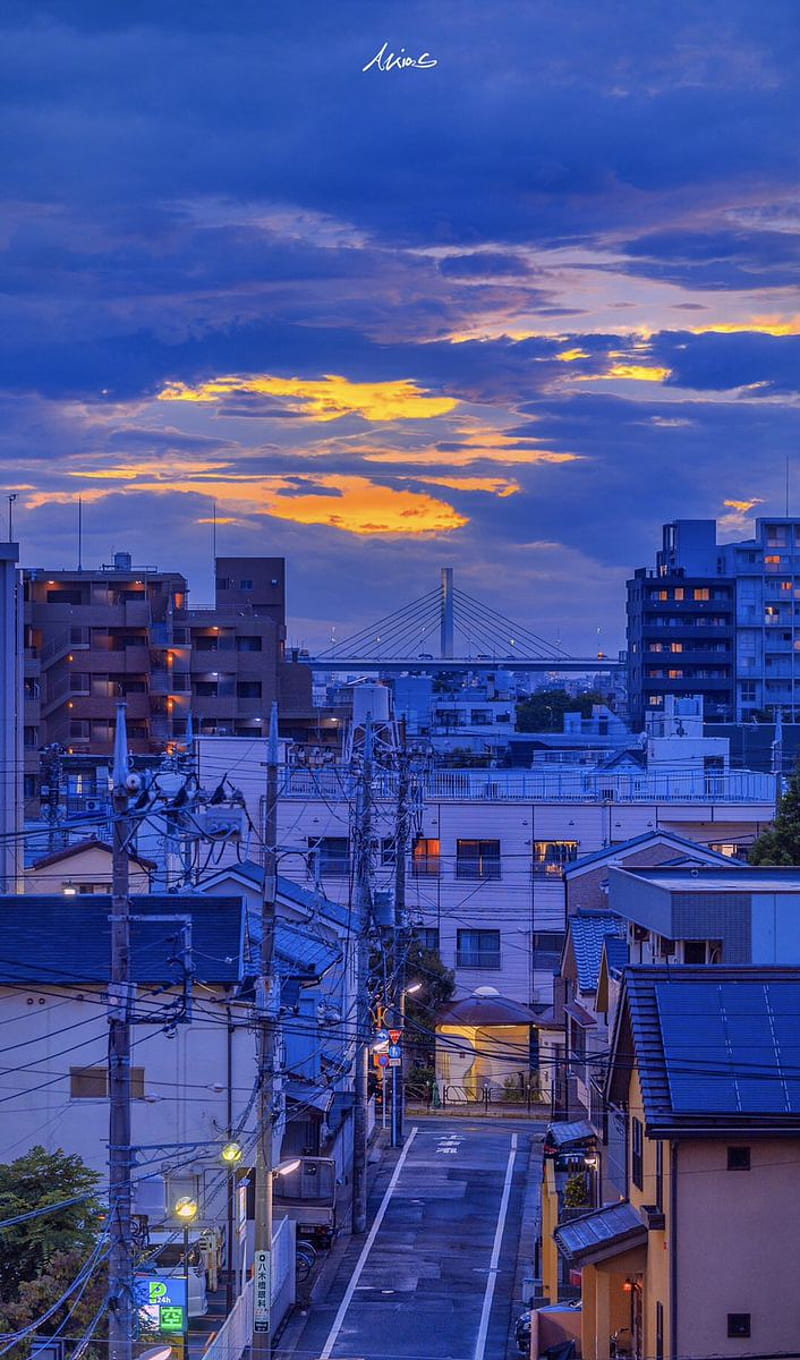 娜娜。 on ☁️。. Scenery , Sky aesthetic, Landscape, Japan Suburbs, HD phone wallpaper