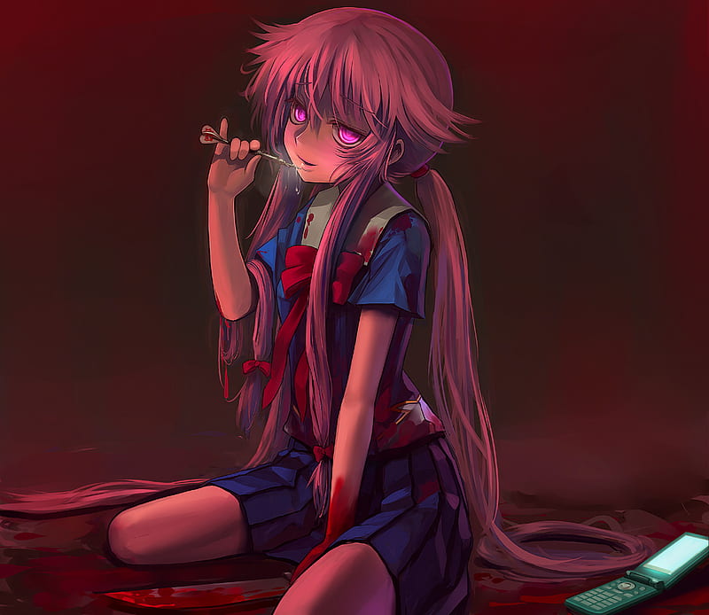 anime girls, yandere, Mirai Nikki, Gasai Yuno - wallpaper #150214