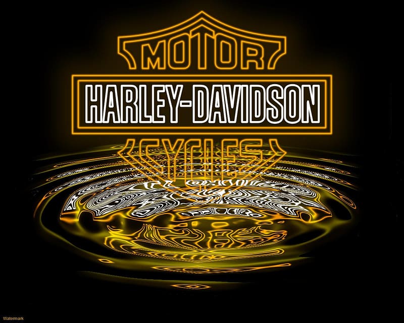 Neon, Logo, Harley Davidson, Vehicles, HD wallpaper