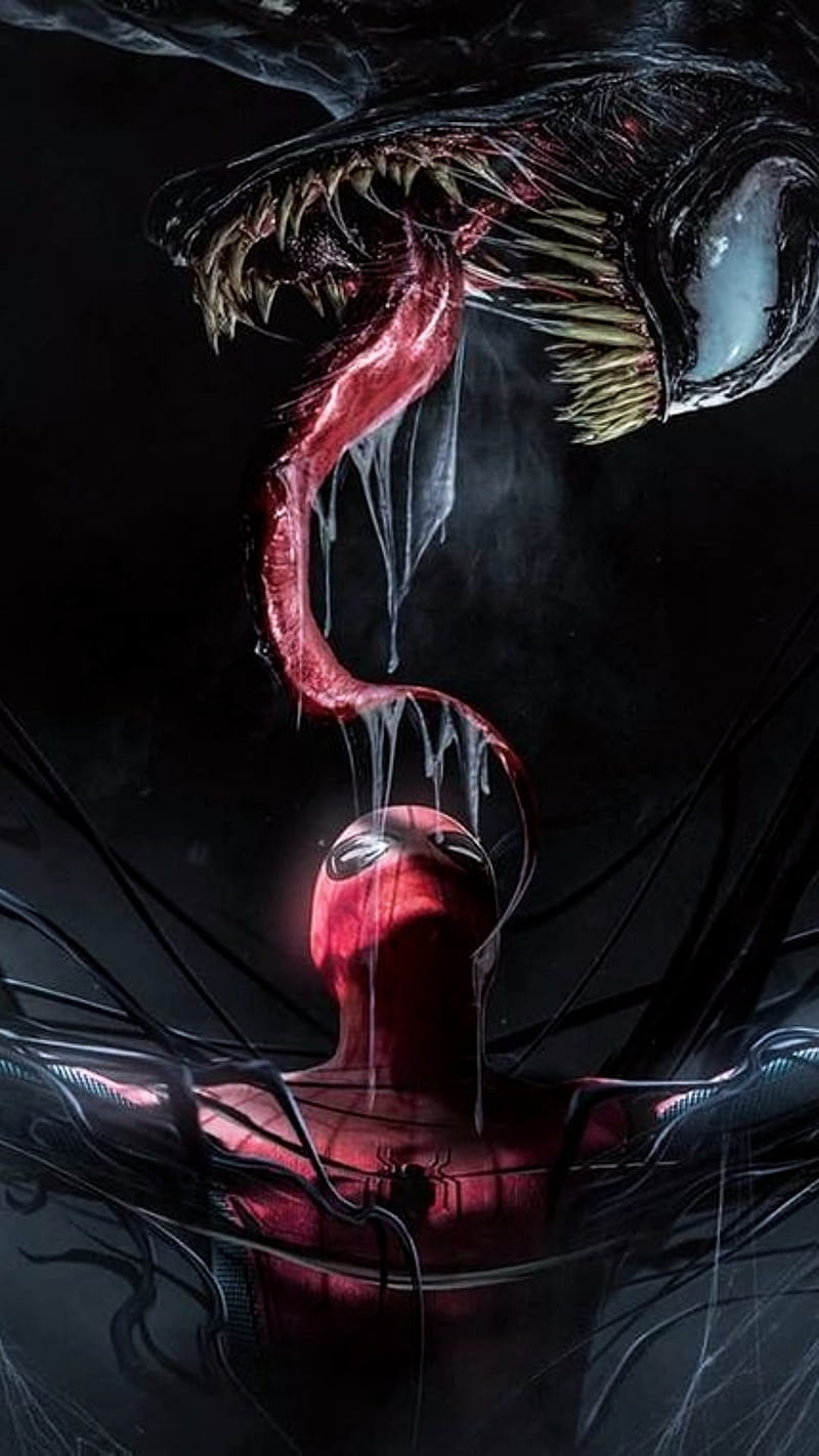 Spidy vs Venom, spiderman, marvel, movie, HD phone wallpaper | Peakpx
