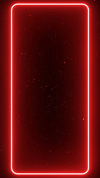 Neon 3D Frame, 3d, amoled, border, edge, frame, glow, neon, oled, red, star, HD phone wallpaper